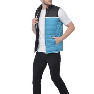 Men Quilted Puffer Vest Sleeveless Zip Up <b>Waistcoat</b> Lightweight Insulated Outerwear with Pockets for Winter - Product Image 3
