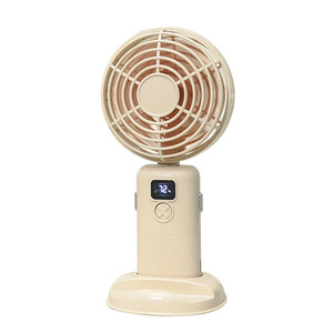 Ventilateur portatif à affichage numérique, pliable, moteur DC, fonctionne sur batterie, 5W, fonctionnement silencieux, angle réglable - Product Image 5