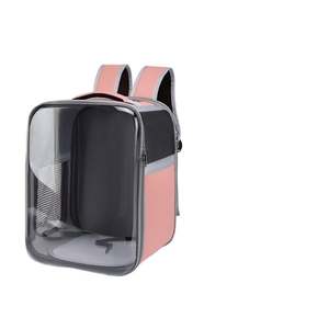 Échantillon gratuit fenêtre transparente respirant pliable approuvé par la compagnie aérienne sac à dos de transport pour animaux de compagnie avec grande ouverture entrée facile - Product Image 1