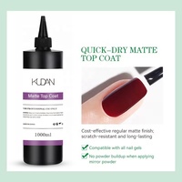 KUDAN 1L Gel de base fonctionnel UV écologique non toxique, finition mate cristalline, couche de finition sans résidu, OEM ODM ISO22716 CPNP HALAL, vente en gros
