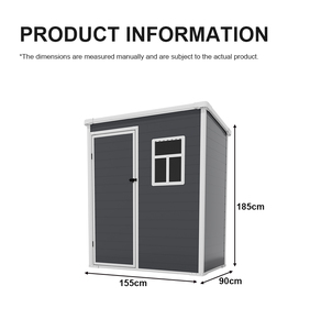<span class=keywords><strong>Caseta</strong></span> <span class=keywords><strong>para</strong></span> Herramientas de Plástico PP de 3x5 pies con Marco de Aluminio Resistente y Piso, Fácil de Montar, <span class=keywords><strong>para</strong></span> Exteriores - Product Image 6