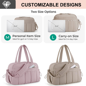 Sacs de voyage à bandoulière durables avec poignée, sacs en polyester imperméables, légers, matelassés, avec poche de rangement imperméable - Product Image 3