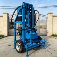 Foreuse hydraulique sur remorque pour puits d'eau de 100 m avec trépan en carbure
