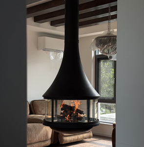 Moderno Caminetto Autoportante da 1000mm, Stufa Sospesa Decorativa per <span class=keywords><strong>Riscaldamento</strong></span> del Soggiorno, a Legna <span class=keywords><strong>con</strong></span> Garanzia di 2 Anni - Product Image 5