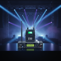 Système de monitoring intra-auriculaire sans fil professionnel Xtuga BK510 avec connecteur XLR, réduction du bruit et design portable pour les performances sur scène