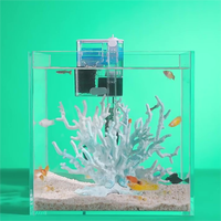 Filtre d'aquarium suspendu externe mini à 3 couches pour éliminer l'huile, avec adaptateur USB