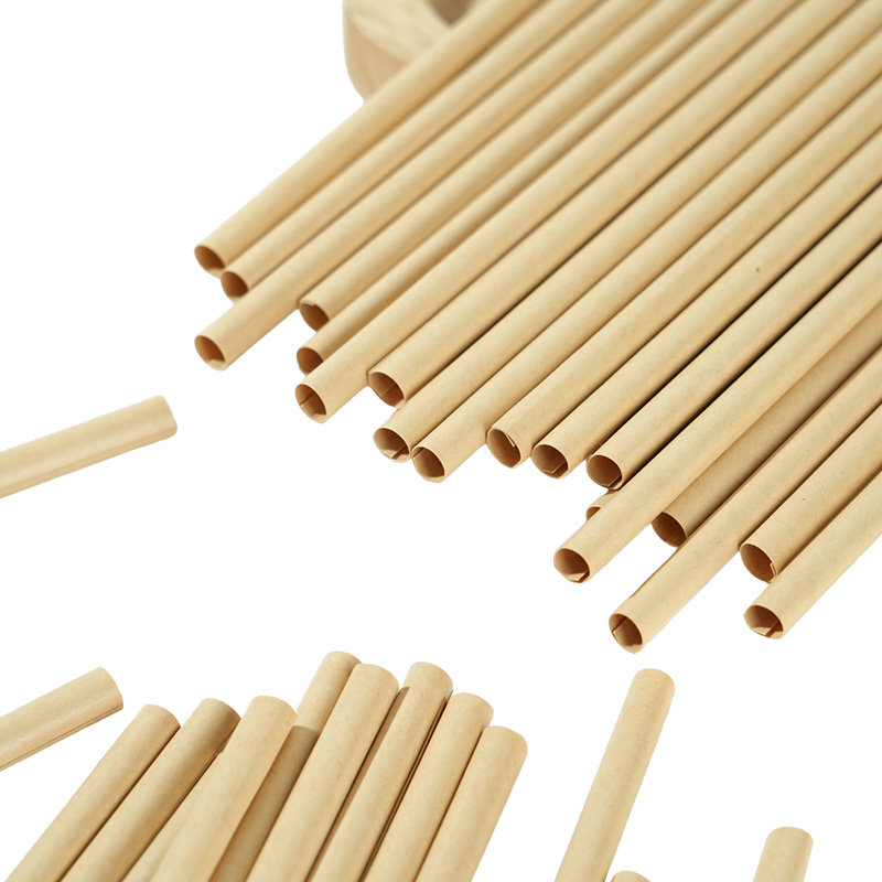 Custom Color & Logo Printed Biodegradable Drinking Paper Straws, No Glue & Eco Friendly for Bubble Tea and Restaurant Use