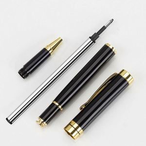 LSS0624 Custom Brand Promotion Gift Black UV Printed Logo <b>Gold</b> Luxury Business Gift Sign <b>Pens</b> Portable Metal Ballpoint <b>Pen</b> Set - Product Image 2