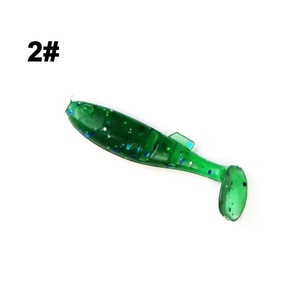 Couleurs personnalisées 40mm 1.2g Drop Shot Soft Paddle Tail Jigging Wobblers PVC Shad Swimbait pour la pêche au brochet ruisseaux d'eau salée - Product Image 3