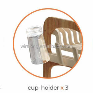 WIREKING Estante organizador de madera para fregadero, accesorios de cocina, <span class=keywords><strong>escurreplatos</strong></span> que nunca se oxida, escurridor de platos sobre el fregadero - Product Image 6