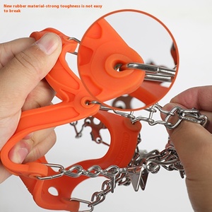 Crampons anti-glace durables en acier inoxydable 420 à 19 dents avec revêtement en caoutchouc pour sports <span class=keywords><strong>d</strong></span>'hiver, escalade, randonnée, camping, logo personnalisé - Product Image 4