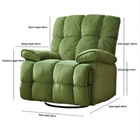 Fauteuil à bascule relaxant pour adultes, prix d'usine, canapé inclinable simple, canapé électrique en métal, fauteuil de détente, vente en gros