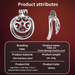 Jaula de Castidad Masculina Hueca FRRK con Cinturón de PU, Anillo para Pene, Sonda Uretral de Silicona, Jaula para Pene BDSM, Juguetes Sexuales Eróticos para Hombres - Product Image 6