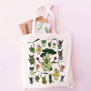 Bolsa de Mano Extra Grande de Lona con Diseño <span class=keywords><strong>Korok</strong></span>, Personalizada, para Viaje, Reutilizable, para Compras, con Impresión Personalizada para Mujer - Product Image 5