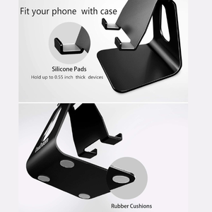 Soporte de teléfono móvil ajustable de escritorio de aluminio, base, soporte, compatible con Apple Samsung y otros teléfonos móviles - Product Image 4