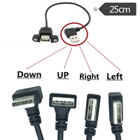 Mini Cable USB 2,0 de ángulo izquierdo de 90 grados, Cable de carga macho tipo A Mini B
