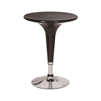 Mécanisme de levage à gaz à hauteur réglable, table de bar ronde en acrylique noir
