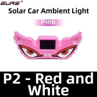 EURS Nouvelle Lampe Ambiante Solaire LED Automatique Multi-Modes à Capteur de Vibration Rose Bleu Rouge Sans Fil 12V