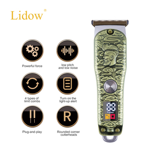 Tondeuse à cheveux LIDOW 0 mm, tondeuse à cheveux à lame zéro, lame T9, tondeuse à cheveux électrique <span class=keywords><strong>pour</strong></span> hommes, rasoir sans fil - Product Image 2