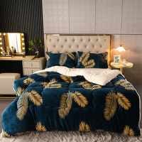 Épaissie chaude flanelle polaire velours Sherpa couette noyau laine d'agneau couverture de lit solide moelleux couette épaissie couette pour l'hiver
