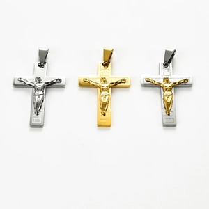 Colgante <span class=keywords><strong>de</strong></span> cruz <span class=keywords><strong>de</strong></span> acero inoxidable con diseño <span class=keywords><strong>de</strong></span> Jesús rezando, para collar, para hombre y mujer, en oro y plata, estilo punk gótico, amuleto <span class=keywords><strong>de</strong></span> cruz, joyería vintage, regalos. - Product Image 5
