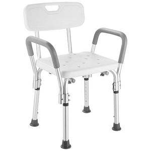 Chaise de douche Changxiang en alliage d'aluminium, siège de bain antidérapant pour personnes âgées, handicapées, enceintes, avec dossier et accoudoirs - Product Image 1