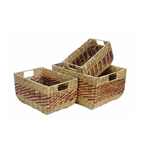 High-quality Rectangle Water Hyacinth Hand-woven Modern Minimalist Style <b>Foldable</b> Storage <b>Basket</b> Display <b>Basket</b> from Vietnam - Product Image 4