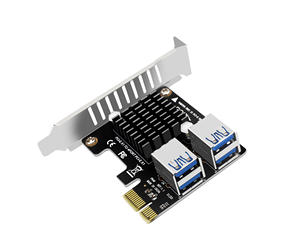 เดสก์ท็อป PCIe ไปยังพอร์ต PCI-E4การ์ดขยาย USB3.0การ์ดกราฟิก1ถึง4 ASM1184E ความสูงครึ่งหนึ่งเต็ม - Product Image 5