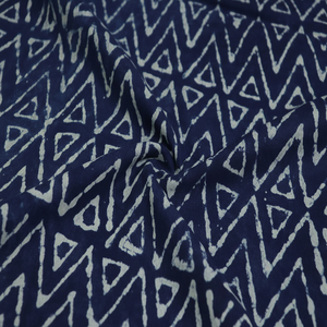 ผ้าบาติกผ้าฝ้ายสีครามลายซิกแซกสำหรับเครื่องประดับ - Product Image 1