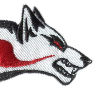 Occhi rossi lupo 3.3 pollici ampia applique fatte a mano all'uncinetto tessuto ricamato <span class=keywords><strong>Patch</strong></span> per gilet da motociclista croazia materiale feltro - Product Image 1