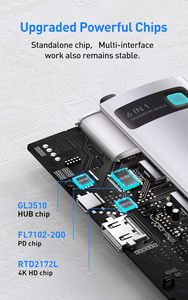 <span class=keywords><strong>Hub</strong></span> <span class=keywords><strong>USB</strong></span> Tipo <span class=keywords><strong>C</strong></span> 6 en 1, Adaptador de <span class=keywords><strong>Hub</strong></span> <span class=keywords><strong>USB</strong></span> <span class=keywords><strong>C</strong></span> 3.0 con HDMI, LAN, Lector de Tarjetas SD y TF para Computadora Portátil y de Escritorio - Product Image 6