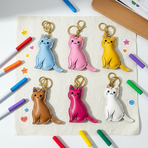 Llavero de Gato Hecho a Mano, Súper Ligero, Duradero, Colorido y Adorable, Accesorio para Bolsos, Regalo para Amantes de los Gatos - Product Image 6