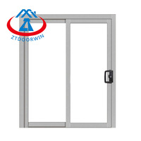 ZHTDOORS, la Ventana Corredera de Aluminio de Doble Hoja Eléctrica de 3x4 Más Rentable