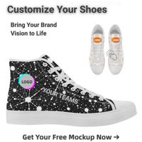 Chaussures de sport en toile pour hommes, personnalisables avec logo, à lacets, avec soutien de la cheville, pour la marche décontractée, style baskets montantes