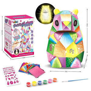 Jinming mainan lukisan DIY, tempelan pendidikan kreatif dicat grafiti hewan lampu malam - Product Image 2