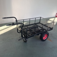 Chariot de brouette utilitaire à mailles à benne basculante, robuste pour ferme et jardin