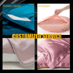 100% Pure Mulberry 20 Momme 6a <span class=keywords><strong>Vegan</strong></span> Set Oko Tex Silk <span class=keywords><strong>Taie</strong></span> d'<span class=keywords><strong>oreiller</strong></span> Noir - Product Image 5