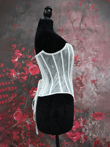 Corsé Elegante Transparente de Encaje Floral sin Tirantes con Varillas para Ajustar la Cintura, Ideal para Bodas y Eventos Nupciales - Product Image 2