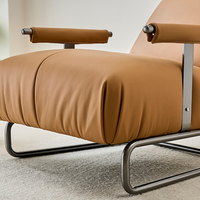 Chaise de loisirs moderne de luxe de haute qualité Accent confortable Design de salon orange Chaise simple Mobilier de maison