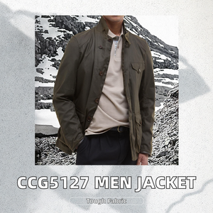 เสื้อแจ็คเก็ตซาฟารีผ้าไนลอนลำลองสำหรับผู้ชาย, เสื้อโค้ทแบบมีซิปปกตั้งโลโก้ออกแบบได้เอง100% - Product Image 2