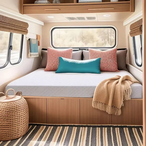<span class=keywords><strong>Matelas</strong></span> de <span class=keywords><strong>camping</strong></span>-<span class=keywords><strong>car</strong></span> Dyonery RV, taille courte Queen, 8 pouces, en <span class=keywords><strong>mousse</strong></span> à mémoire de forme respirante, fermeté moyenne, sans fibre de verre, avec boîte de rangement intégrée, conçu et assemblé - Product Image 2