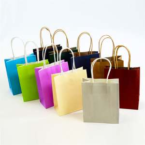 Sacs en papier kraft réutilisables écologiques KM, conception personnalisée pour boulangerie, café, emballage alimentaire à emporter, commande en gros avec logo - Product Image 3