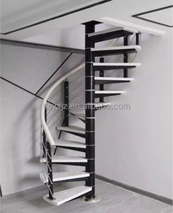 Scala a Chiocciola con Telaio in Acciaio Salvaspazio per Uso Residenziale in Stile Australiano e Americano - Product Image 2