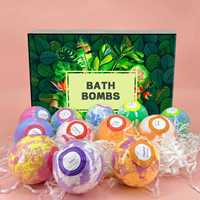Vente en gros Marque privée Bain moussant de luxe pour enfants avec jouets surprises Coffret cadeau avec bombes de bain naturelles faites à la main