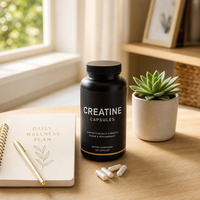 Capsules de créatine monohydrate à marque privée OEM pour adultes – Pré-entraînement, volume musculaire, force améliorée, densité osseuse, énergie – 36 mois