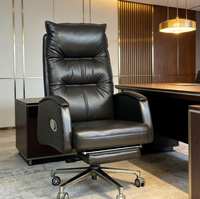 Chaise de bureau ergonomique inclinable moderne pour PDG et dirigeants, chaise d'ordinateur en cuir pour cadres