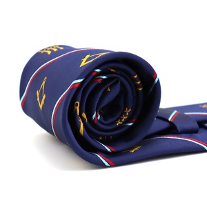 Sợi Nhỏ Tùy Chỉnh Dệt Vuông La Bàn Thanh Kiếm Của Nam Giới Pin Sọc Bán Buôn Màu Xanh Cà Vạt <span class=keywords><strong>Masonic</strong></span> Cổ Quan hệ Mason Freemason <span class=keywords><strong>Tie</strong></span> - Product Image 2