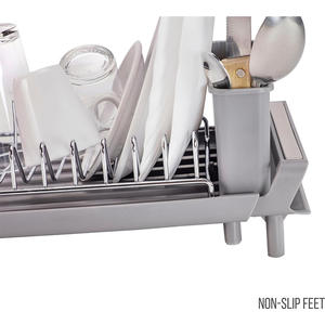 <span class=keywords><strong>Escurridor</strong></span> <span class=keywords><strong>de</strong></span> <span class=keywords><strong>Platos</strong></span> Extensible <span class=keywords><strong>de</strong></span> Acero Inoxidable Resistente para Fregadero <span class=keywords><strong>de</strong></span> Cocina, Organizador <span class=keywords><strong>de</strong></span> <span class=keywords><strong>Platos</strong></span> con Bandeja <span class=keywords><strong>de</strong></span> Drenaje - Product Image 3