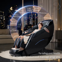 Fauteuil de massage Shiatsu 4D SL Track en cuir de luxe avec Bluetooth pour la relaxation complète du corps, idéal pour la maison et le bureau, ciblant la taille et les pieds