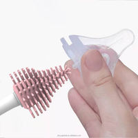 Brosses en silicone personnalisées pour biberons et tétines, avec poignée rotative en plastique, modèle JG-0010 (Guangdong), prix usine Jincy